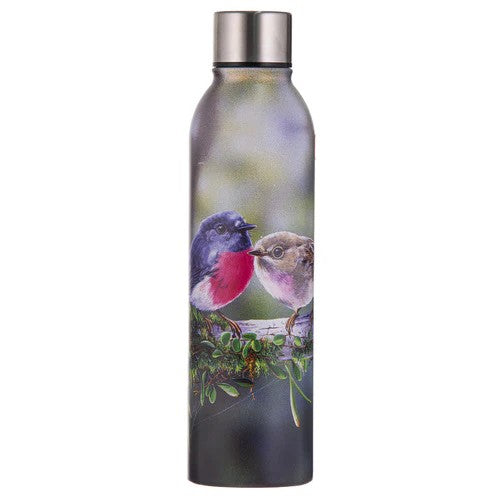 Ashdene Small Birds Drink Bottle - Pink Robin