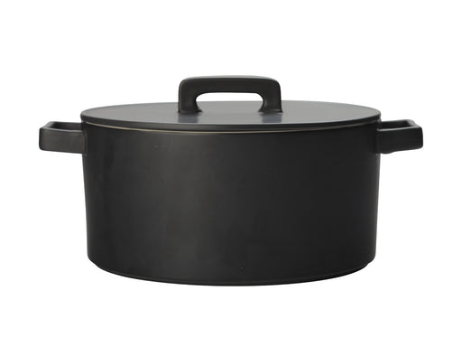 MW Epicurious Round Casserole 1.3L Black Gift Boxed