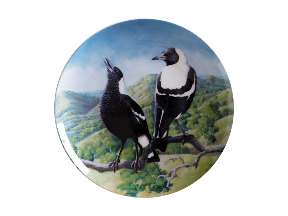 MW Birds of Australia KC 10yr Anniversary Plate 20cm Magpie Gift Boxed