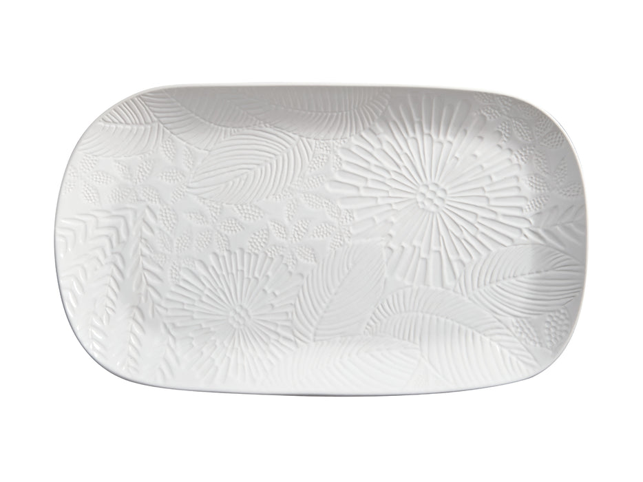 MW Panama Oblong Platter 39x23cm White Gift Boxed