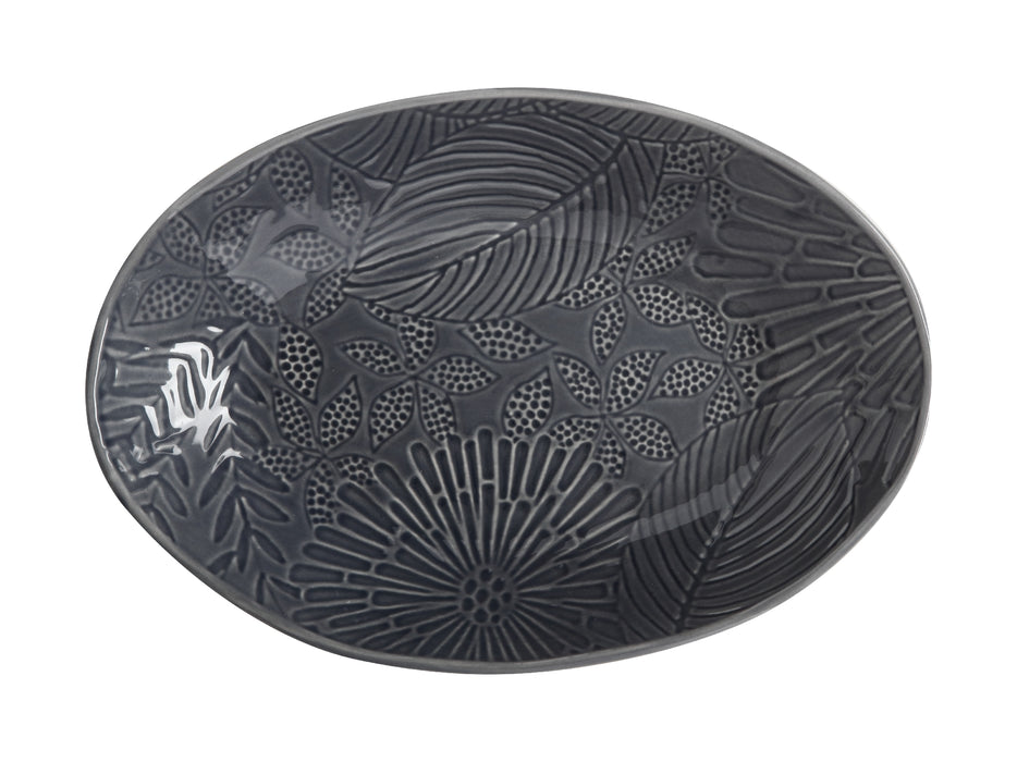 MW Panama Oval Serving Bowl 24x17cm Grey Gift Boxed