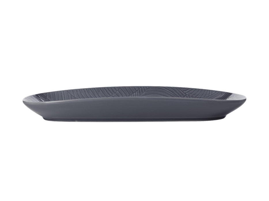 MW Panama Oblong Platter 34x19cm Grey Gift Boxed