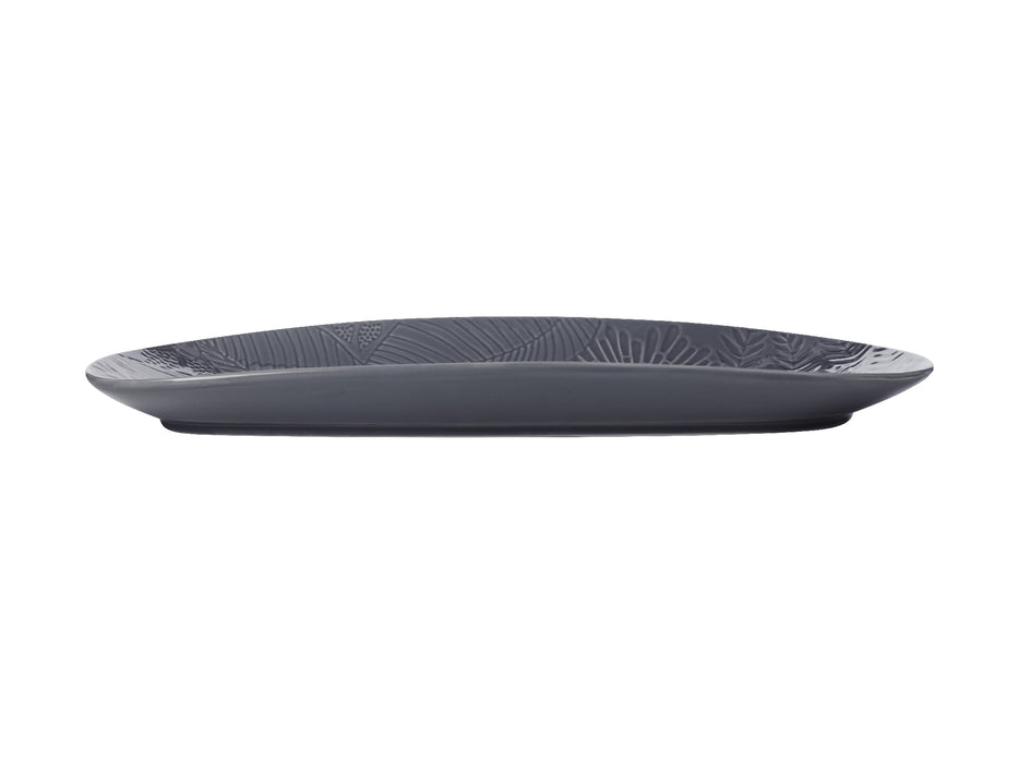 MW Panama Oblong Platter 39x23cm Grey Gift Boxed