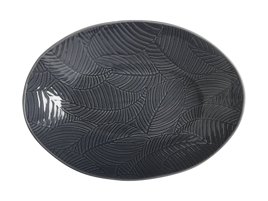 MW Panama Oval Serving Bowl 32x23cm Grey Gift Boxed