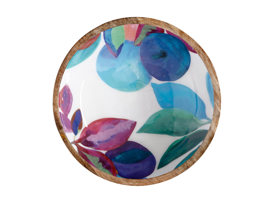 MW Samba Mango Wood & Enamel Finish Bowl 24cm