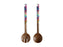 MW Samba Mango Wood & Enamel Finish Salad Servers 31cm