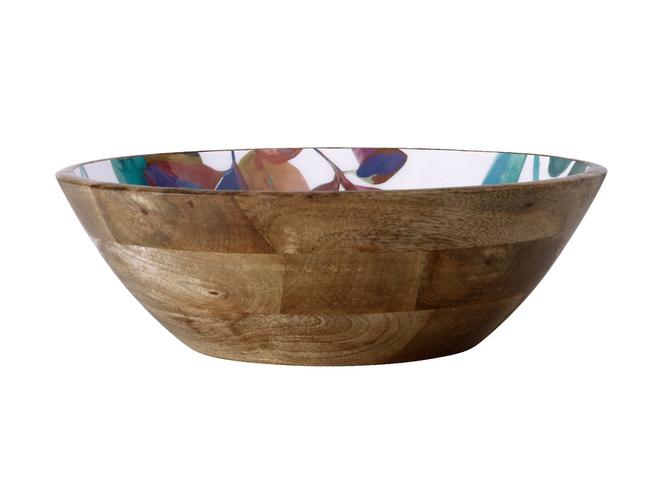 MW Samba Mango Wood & Enamel Finish Serving Bowl 34cm
