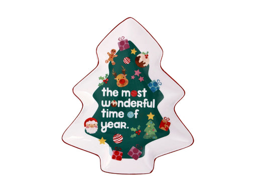 MW Kasey Rainbow Sparkly Season Tree Dish 25cm Dark Green Gift Boxed