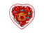 MW Kasey Rainbow Sparkly Season Heart Dish 20cm Red Gift Boxed