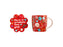 MW Kasey Rainbow Sparkly Season Mug 350ML & Coaster Set Red Gift Boxed