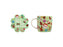 MW Kasey Rainbow Sparkly Season Mug 350ML & Coaster Set Light Green Gift Boxed