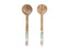 MW Royal Botanic Gardens Native Blooms Salad Servers Wood Enamel 31cm