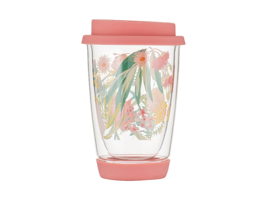 MW Royal Botanic Gardens Native Blooms Double Wall Glass Mug 380ML Gift Boxed