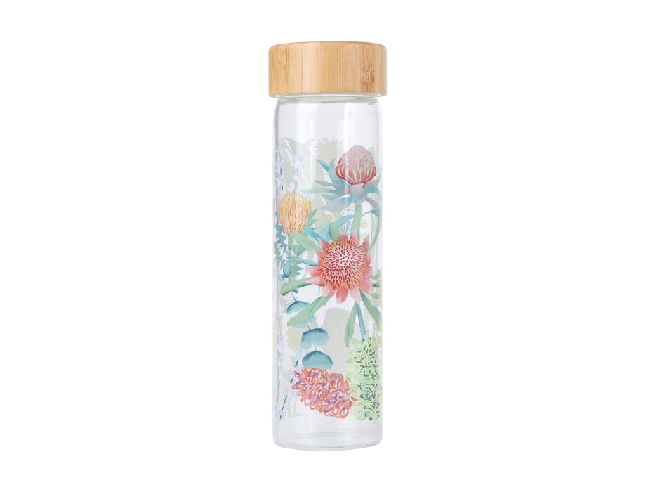 MW Royal Botanic Gardens Native Blooms Glass Water Bottle 550ML