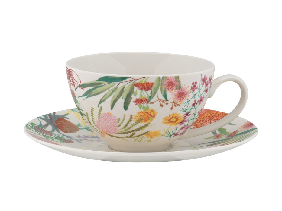 MW Royal Botanic Gardens Native Blooms Coupe Breakfast Cup & Saucer 400ML