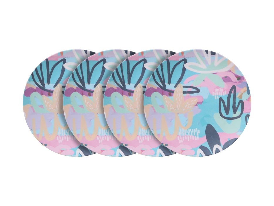 MW Rach Jackson Rock Garden Melamine Plate 28cm Set of 4