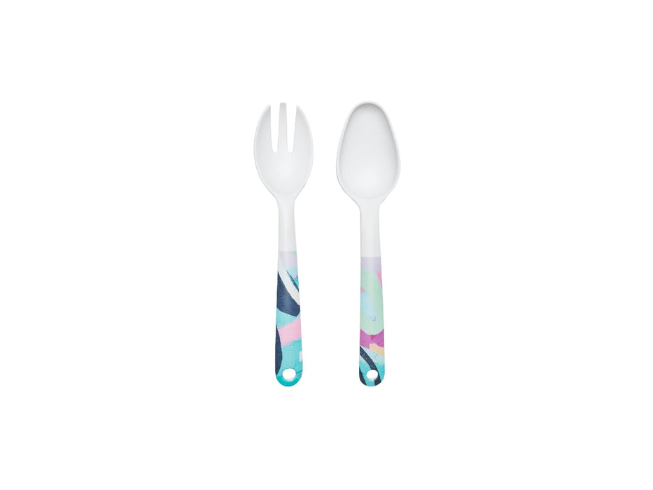 MW Rach Jackson Rock Garden Melamine Salad Servers 25cm