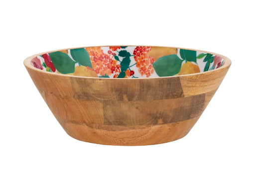 MW Capri Round Serving Bowl Wood Enamel Finish 30cm - Kitchen Antics