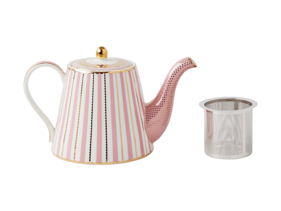 MW Teas & C's Regency Teapot With Infuser 1lt Pink Gift Boxed - Kitchen Antics