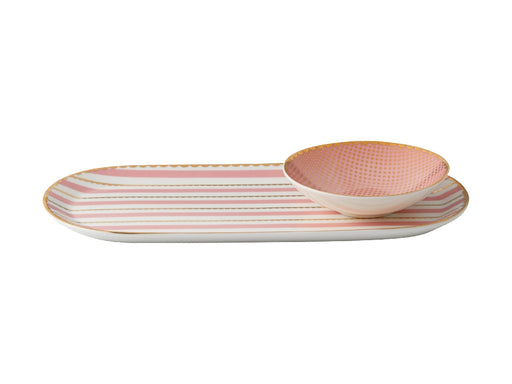 MW Teas & C's Regency Platter & Dish Set Pink Gift Boxed - Kitchen Antics