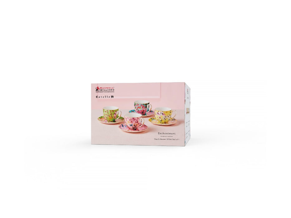 MW Estelle Michaelides Enchantment Cup & Saucer 280ML Set of 4 Gift Boxed - Kitchen Antics