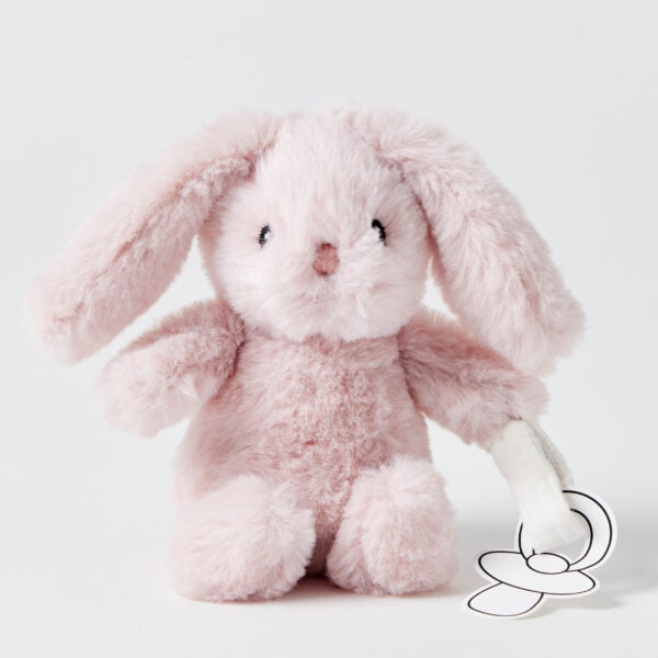 Jiggle & Giggle Bunny w Dummy Clip - Pink