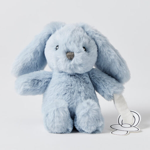 Jiggle & Giggle Bunny w Dummy Clip - Pale Blue