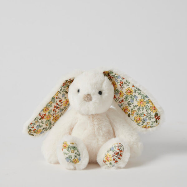Jiggle & Giggle Bunny Rattle - Floral White