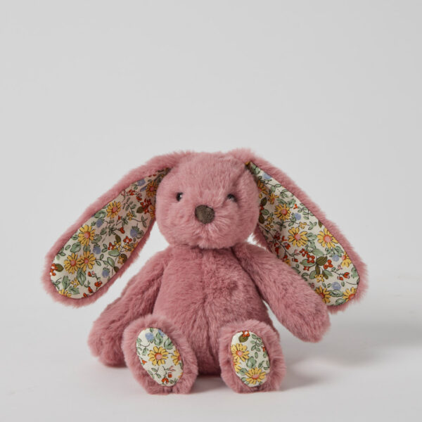 Jiggle & Giggle Bunny Rattle - Floral Raspberry