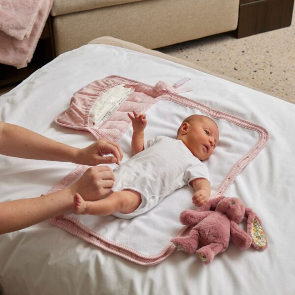 Jiggle & Giggle Bunny Rattle - Floral Raspberry
