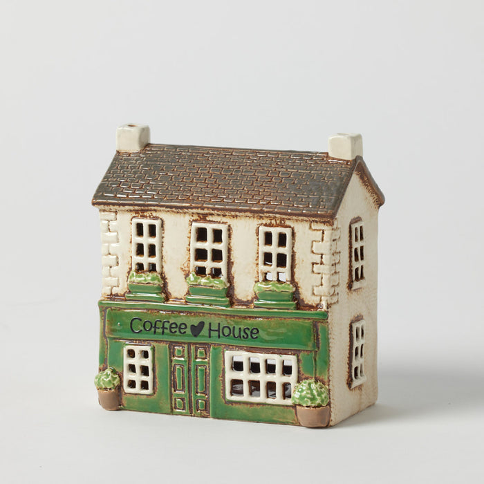 Cottage Tealight Holder - Coffee House