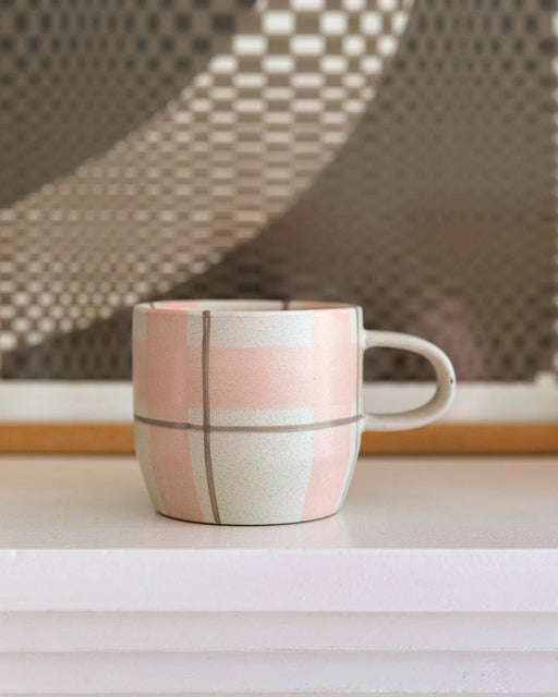 Robert Gordon Mug Single - Cat's Pyjamas Blush & Grey Check