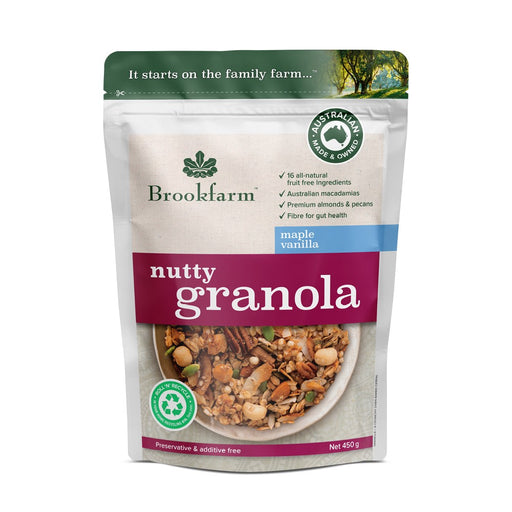 Brookfarm Nutty Granola 450g - Maple Vanilla - Kitchen Antics