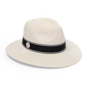 Canopy Bay Chicago Fedora 58cm Ivory/Black