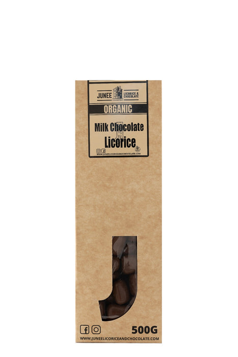 Junee Licorice & Chocolate: Milk Chocolate Licorice 500g