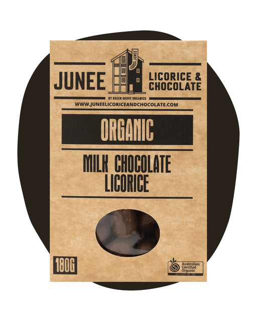 Junee Licorice & Chocolate: Milk Chocolate Licorice 180g