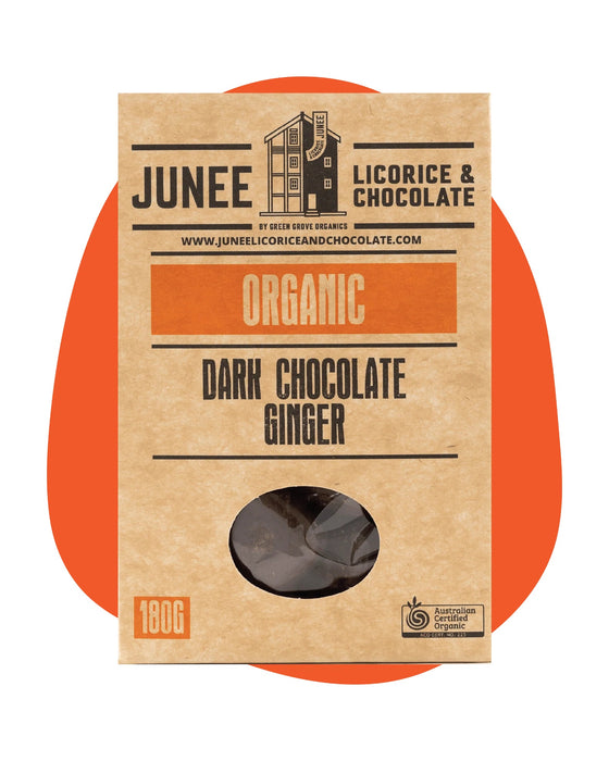 Junee Licorice & Chocolate: Dark Chocolate Ginger 180g