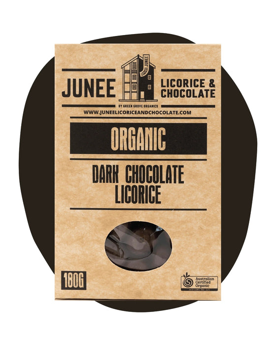 Junee Licorice & Chocolate: Dark Chocolate Licorice 180g