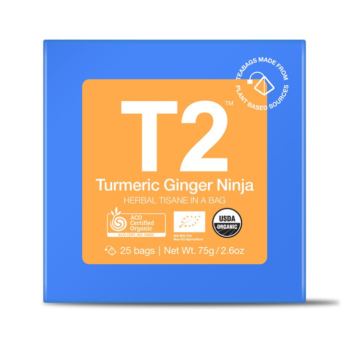 T2 Tea Bags 25's - Organic Tumeric Ginger Ninja 