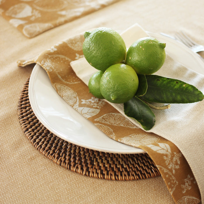 Raine & Humble Lemon Marmalade Napkin Set 4 - Golden Yellow
