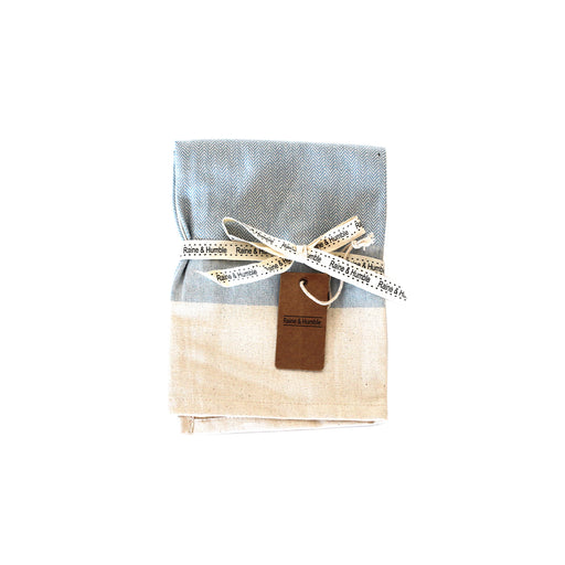 Raine & Humble Cotton Herringbone Tea Towel - Blue