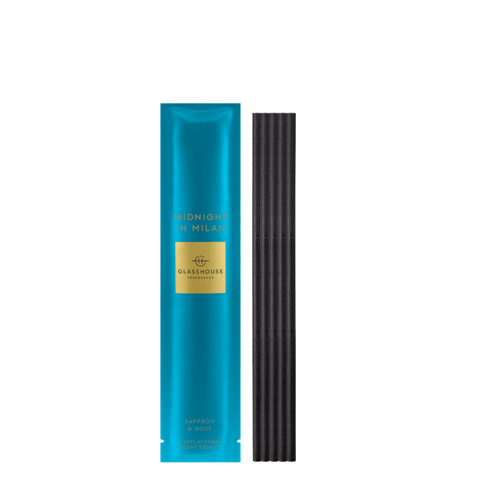 Glasshouse Replacement Scent Stems 5pk - Midnight in Milan