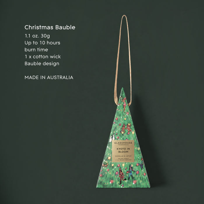Glasshouse Christmas Bauble 30g Candle -  Kyoto In Bloom 2026