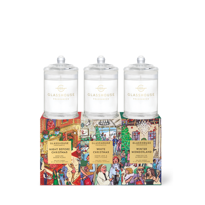Glasshouse Candle 3x60g Christmas - Trio 2026