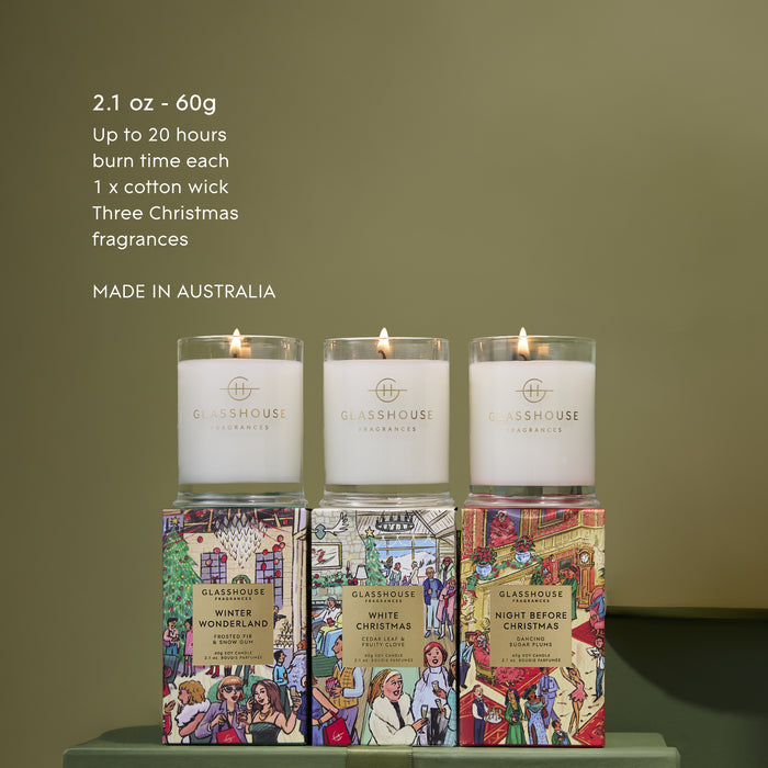 Glasshouse Candle 3x60g Christmas - Trio 2026