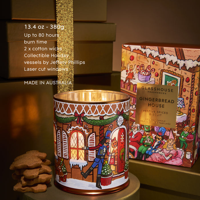 Glasshouse Candle 380g - Gingerbread House 2026