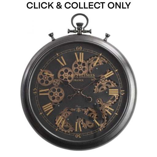 Cog Wall Clock French Chronograph - Exposed Gears - Kitchen Antics