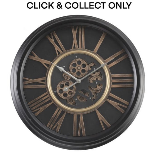 Cog Wall Clock Round William 52cm - Kitchen Antics