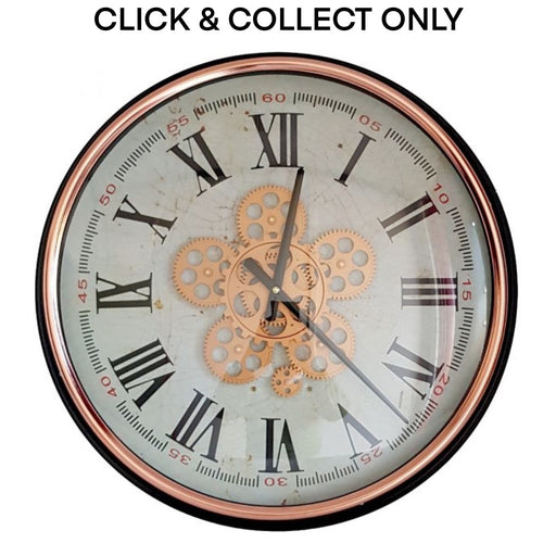 Cog Wall Clock Round Domonique 53cm - Bronze - Kitchen Antics