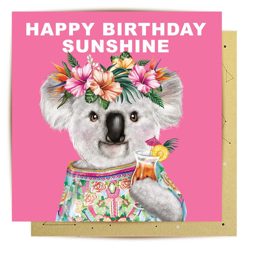 La La Land Card - Happy Birthday Koala Sunshine